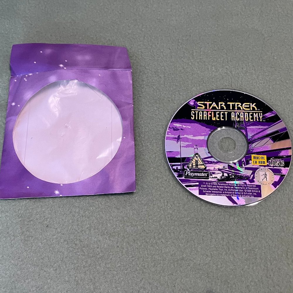 Star Trek Starfleet Academy Mac/Pc CD-Rom Disk Playmates Works